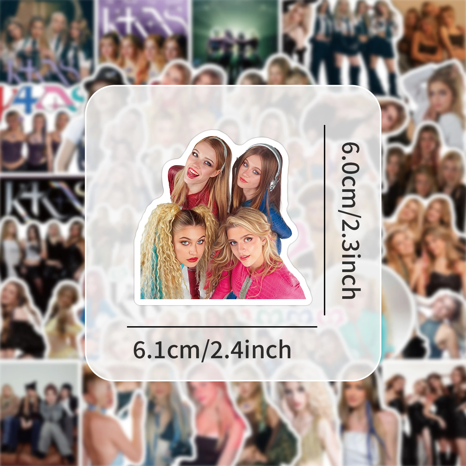 Latest 50 K4OS girl group stickers, Argentine actress's account book, mobile phone, water cup, waterproof sticker, toy gift
