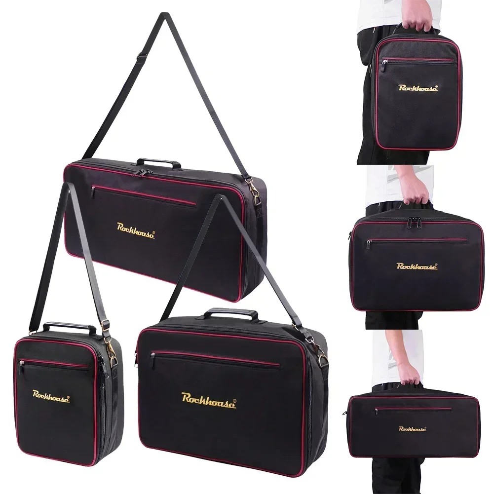 Bolsa de almacenamiento para tablero de Pedal de efectos de guitarra eléctrica, diseño de cremalleras, Estuche de transporte portátil, piezas de