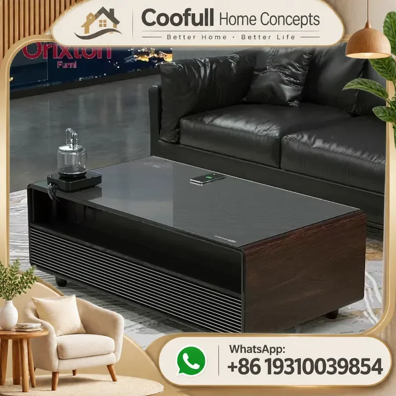 Smart Coffee Table With Wireless Charging Fridge Multifunctional Refrigerator For Home Living Room Modern Furniture