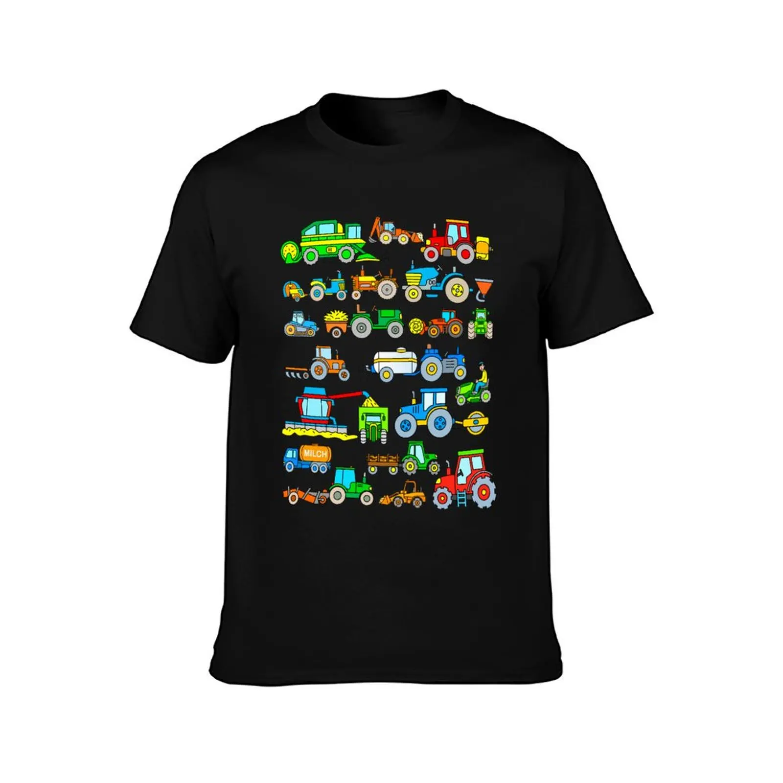 Tractors farm vehicles T-Shirt Gym Exercise Short Sleeve T-Shirt