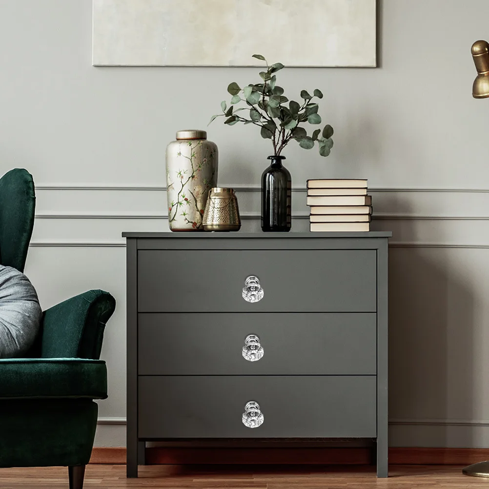 

10Pcs Shiny Round Crystal Knobs Smooth Furniture Handles for Cabinets Drawers Doors Wardrobes Home Decor Accessories Decorative