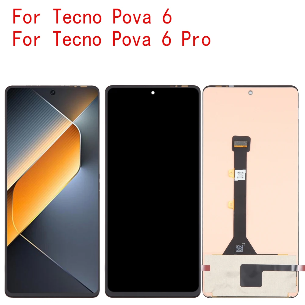 

AMOLED LCD Display Touch Screen Digitizer Assembly For Tecno Pova 6 PRO