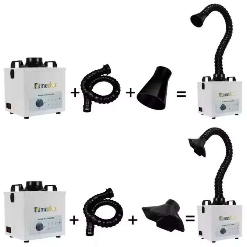 Coletor de pó portátil de 100 W e extrator de fumaça – para beleza capilar de salão de beleza