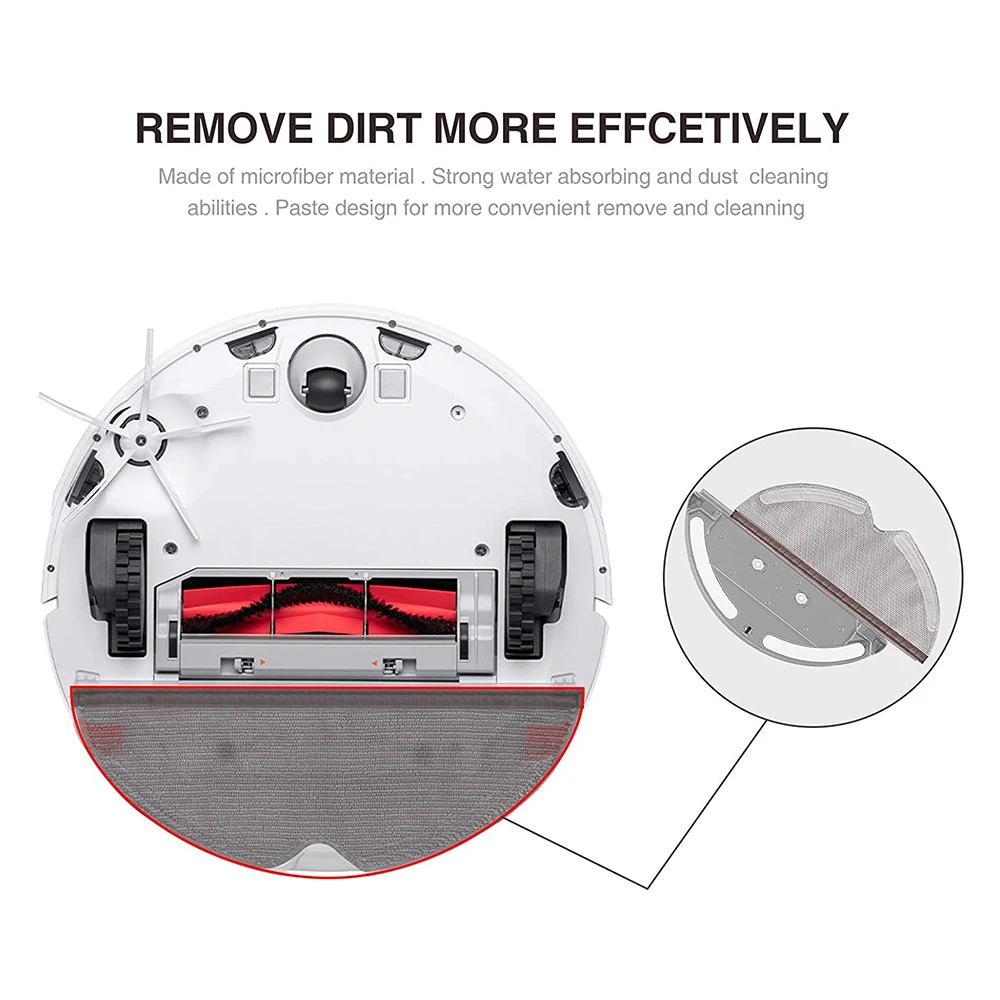 T71C 5 Pcs Mops Acessórios Cobertura Completa para Xiaomi Roborock S5 MAX S50 S55 Roborock S6 S6 MAXV Aspirador de pó Mops
