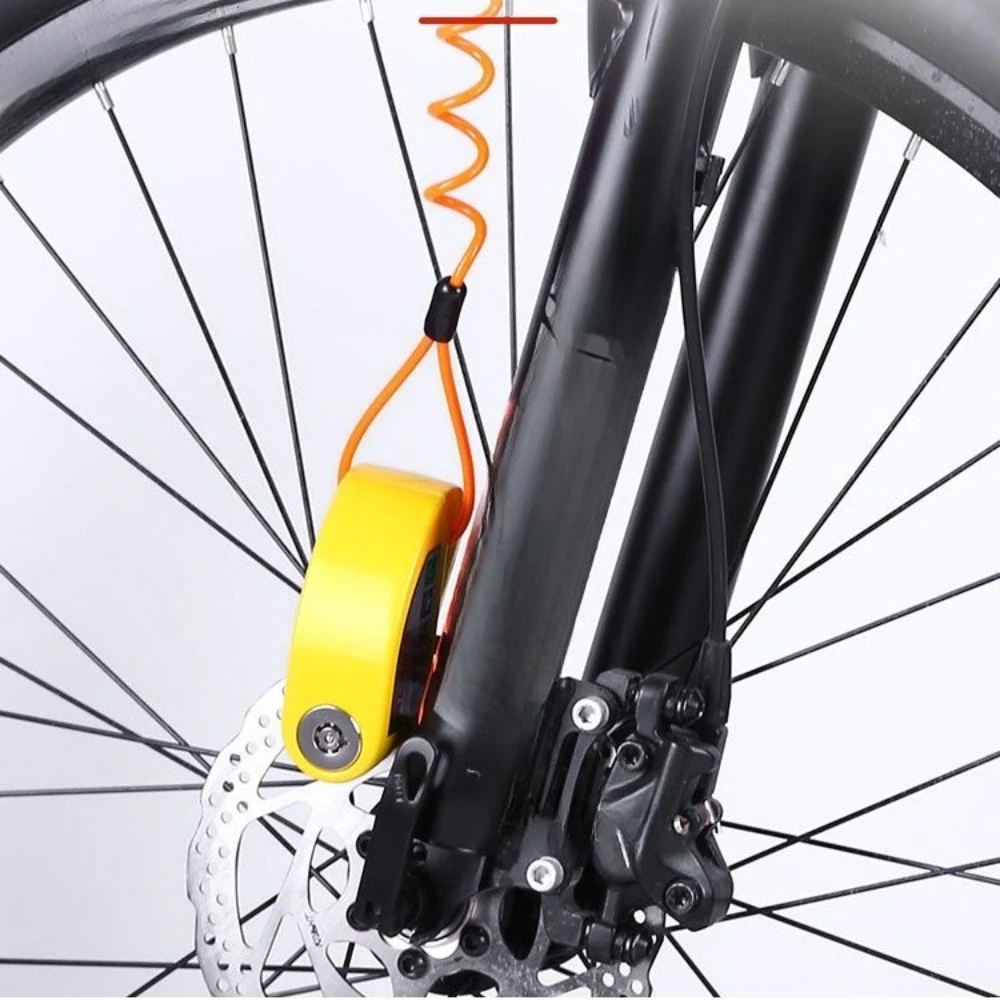 1PC Helmet Motorcycle Disc Brake Lock Anti-theft Spring Reminder Rope Motorcycle Scooter Security Wire Door Lock Accessories