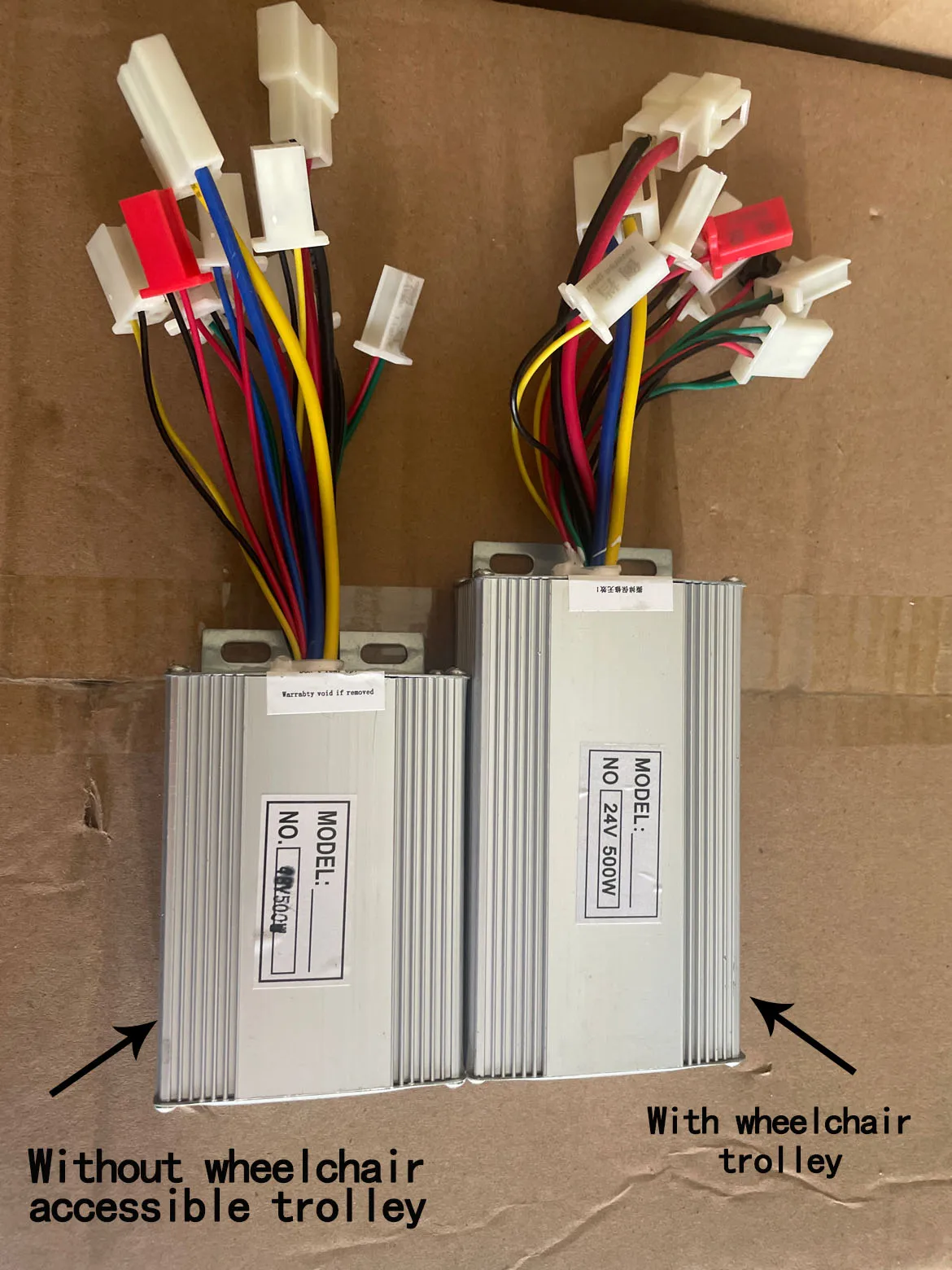 Reguladores de velocidade da escova de 500W 24V/36V/48V para veículos elétricos Controlador de veículo elétrico para cadeira de rodas com função reversa