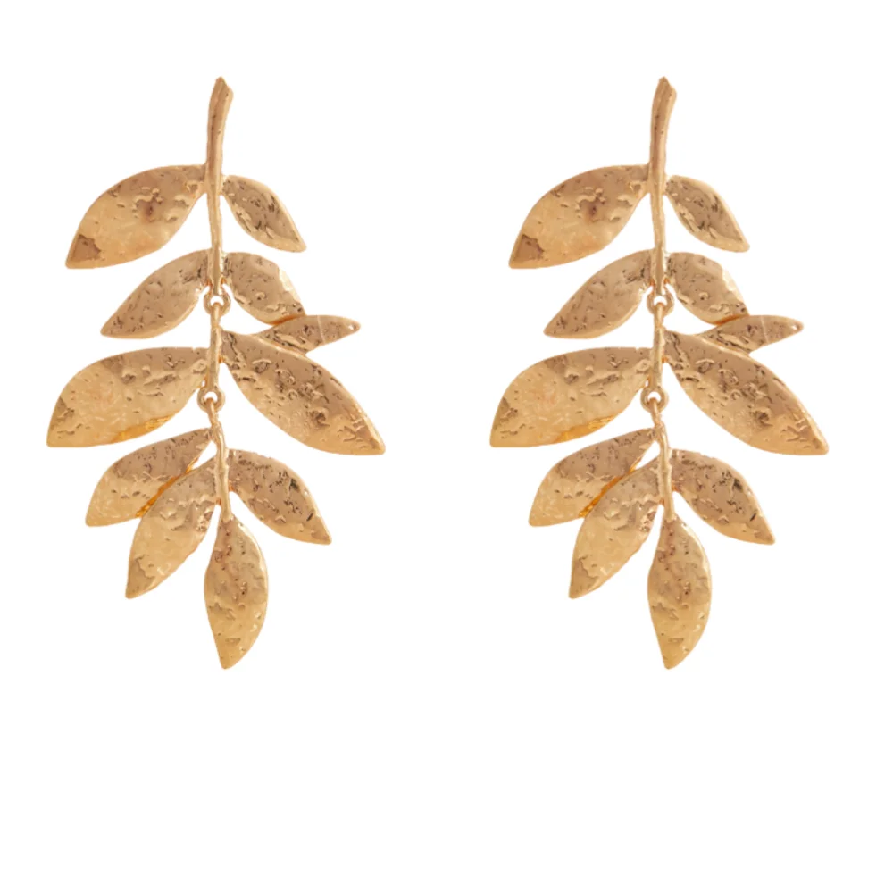 

Fashionable irregular shaped leaf personalized minimalist earrings, fashionable retro high-end suitable for women
