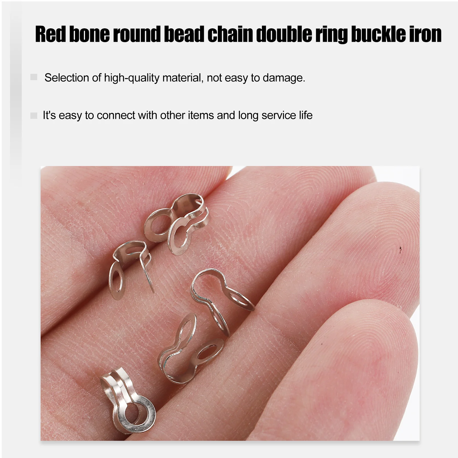 125pcs Bead Chain Buckles High-Quality Durable Jewelry Findings For Price Tags Hanging Labels Craft Supplies Tag