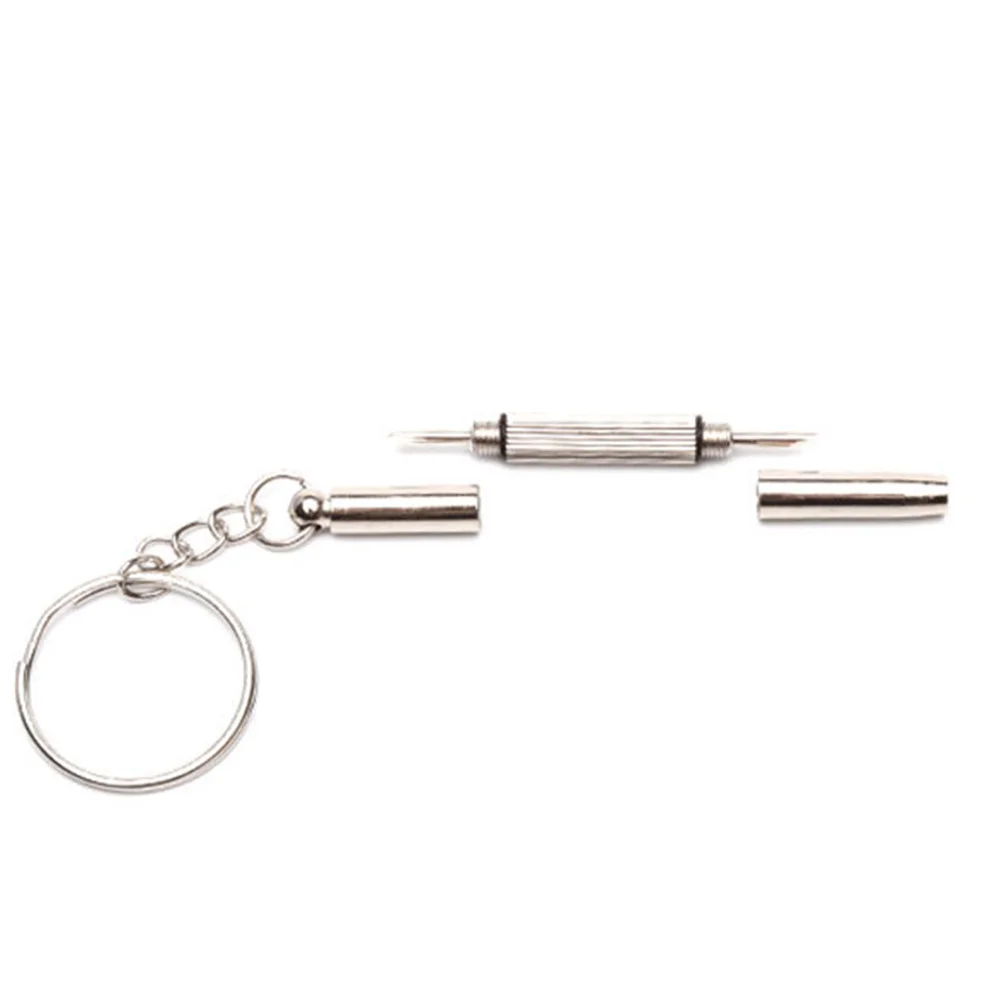 

Mini Precision Screwdriver 3-in-1 with Keychain for Eyeglasses Watches Sunglasses Jewelry Metal Construction Compact Design