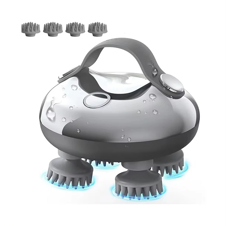 New Electric Scalp Massager Hair Growth Portable Rechargeable Head Massage Stress Relax Waterproof Handheld Hair Scratcher