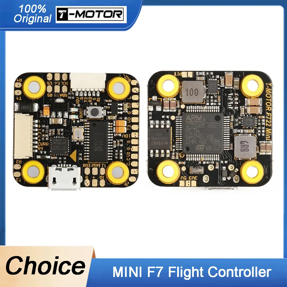 

T-Motor MINI F7 FC STM32F722/BMI270 3-6S W/OSD 20×20mm - Combo W/F45A 4in1 ESC for FPV Drones