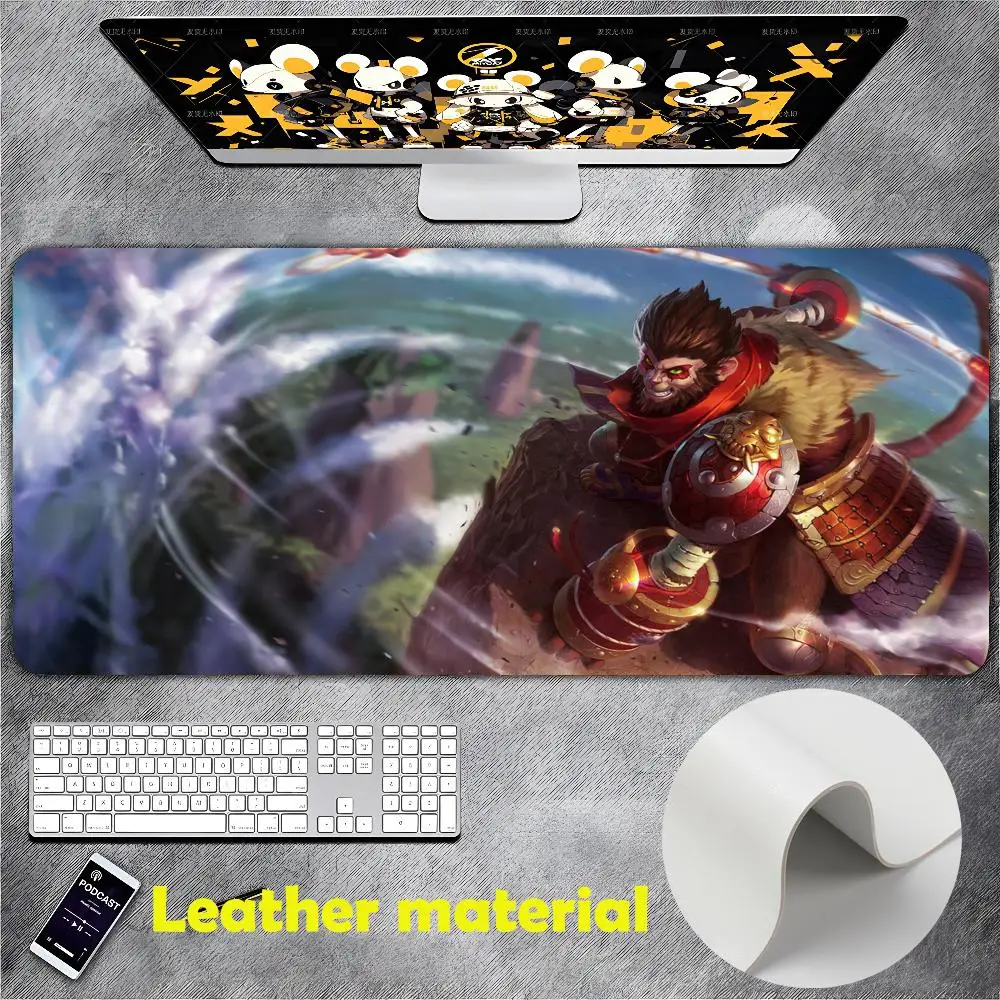 Mouse Pad Large Gaming Pad XXL Desk Mat Non Slip Double Sided PU Game Mouse Computer Leather Keyboard MatMonkeyKing Rengar Riven