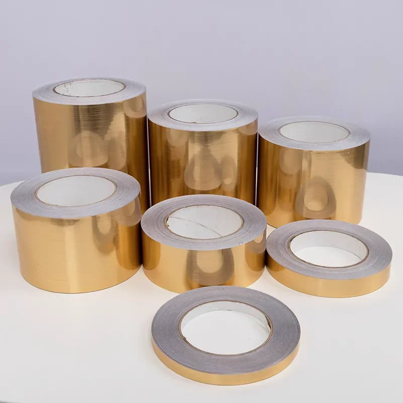 

50M Per Roll PET Self-Adhesive Waterproof And Oil Resistant Wall Sticker Waistline Sticker Decorative Strip Golden Silvery Piece