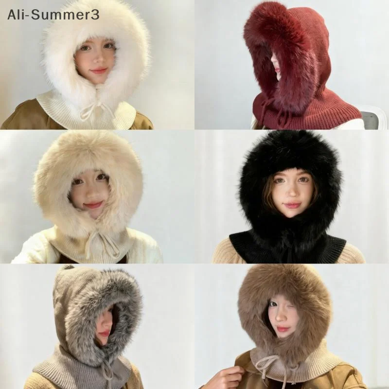 

Женская осенне-зимняя вязаная шапка из полиэфирного волокна, модные и универсальные теплые и морозостойкие пуловеры