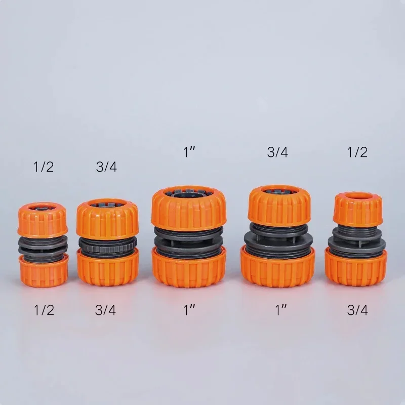 1 Piece Plastic Garden Hose Connector Set with Dual Male Fitting for 12 mm and 19 mm Pipes Compatible with Standard Irrigation S