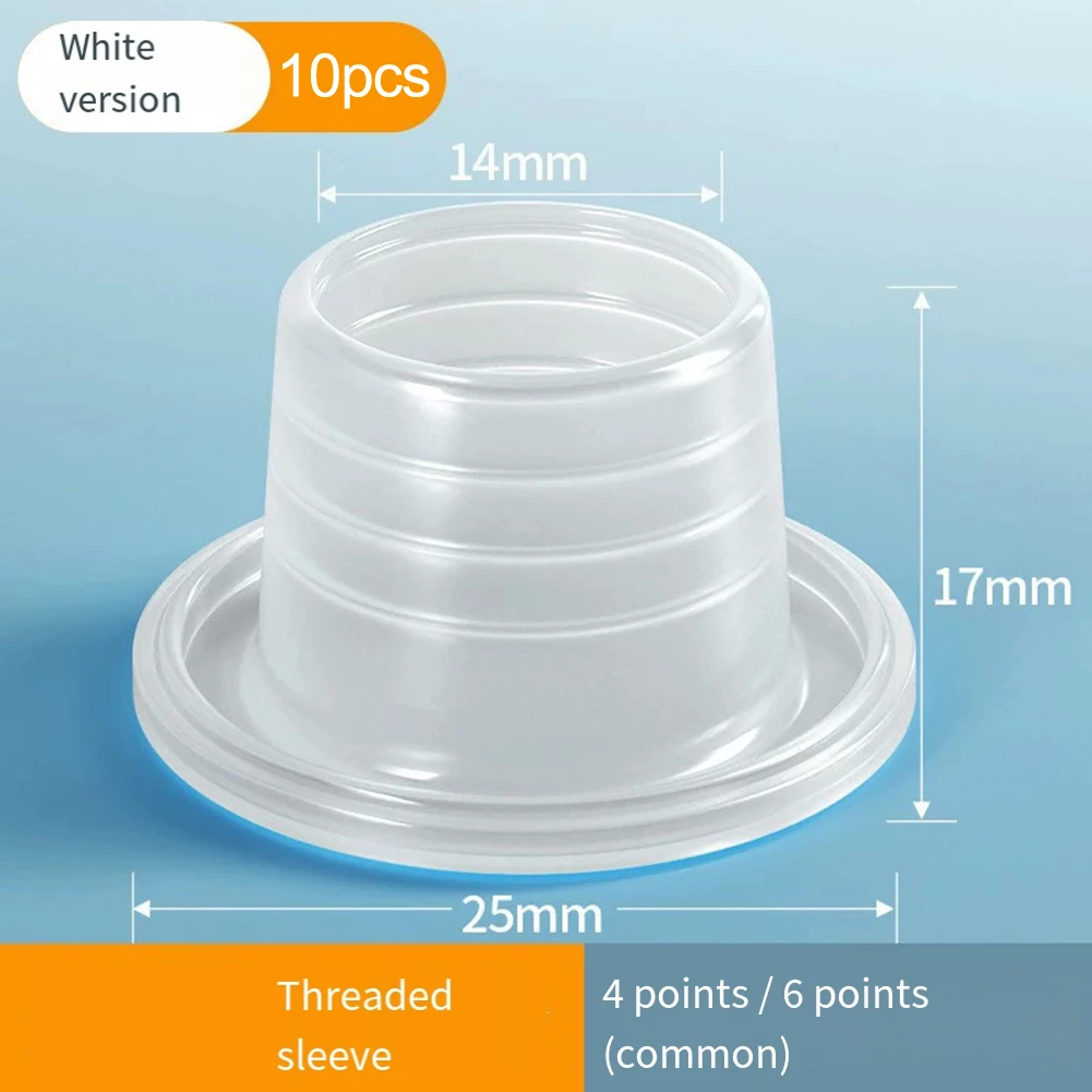 4 Point and 6 Point Angle Valves Leak Proof Gaskets with Rubber Seals and PPR Inserts 10 Pieces Replacement Set