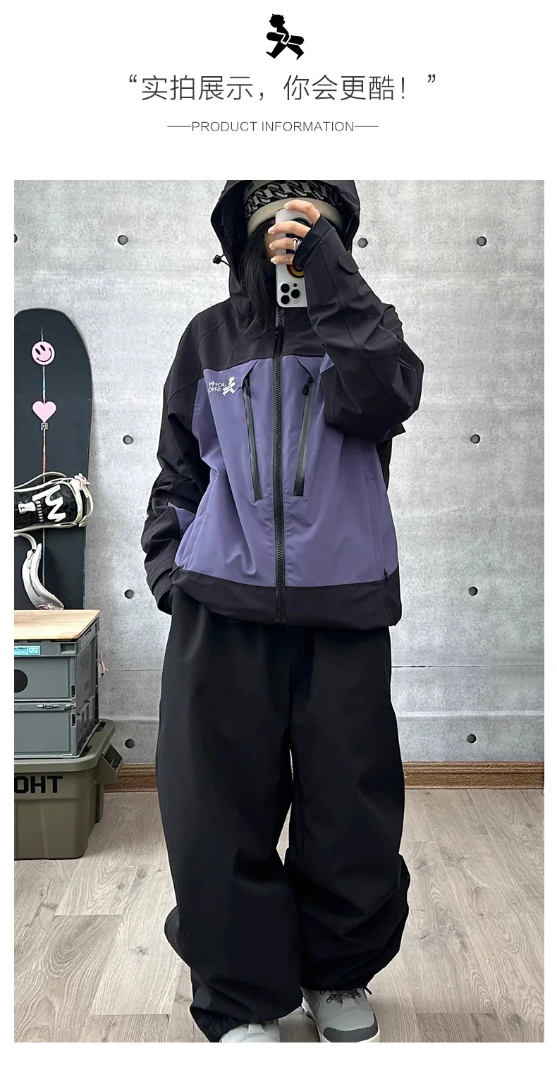 John Snow Neue Winter-wasserdichte Damen- und Herren-Skihose, atmungsaktiv, winddicht, Schneehose, Outdoor, männlich und weiblich, Snowboardhose – Detail 17