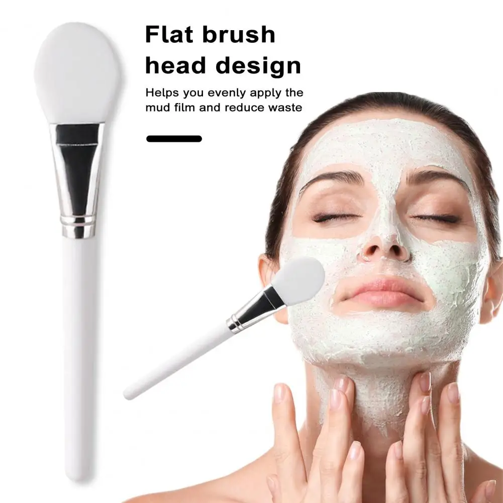 2Pcs Silicone Brush Face Skin Care Tool Soft-headed DIY Mud Film Adjusting Brush Inclined Tail Apply Face Beauty Tools