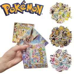 Pegatinas de Pokémon de Anime para niños, calcomanías de Pikachu, Eevee, grafiti en caja, dibujos animados, portátil, Maleta, regalo de fiesta de Navidad, 63 piezas