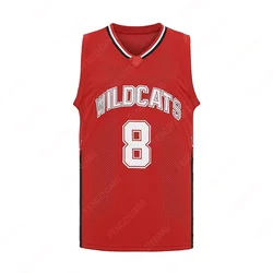 Maglia da basket alla moda Wildcats High School Maglia da allenamento unisex Assorbe il sudore Maglia da esercizio all'aperto