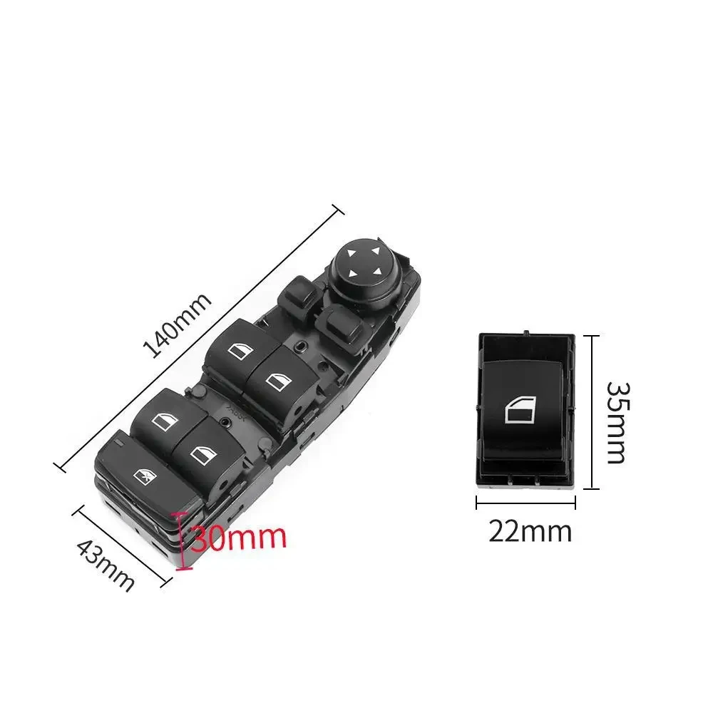 For BMW 5 6 7 Series F06 F07 F10 F11 X3 F25 Car Driver Side Window Lifter Switch Master Control Button 61319241955