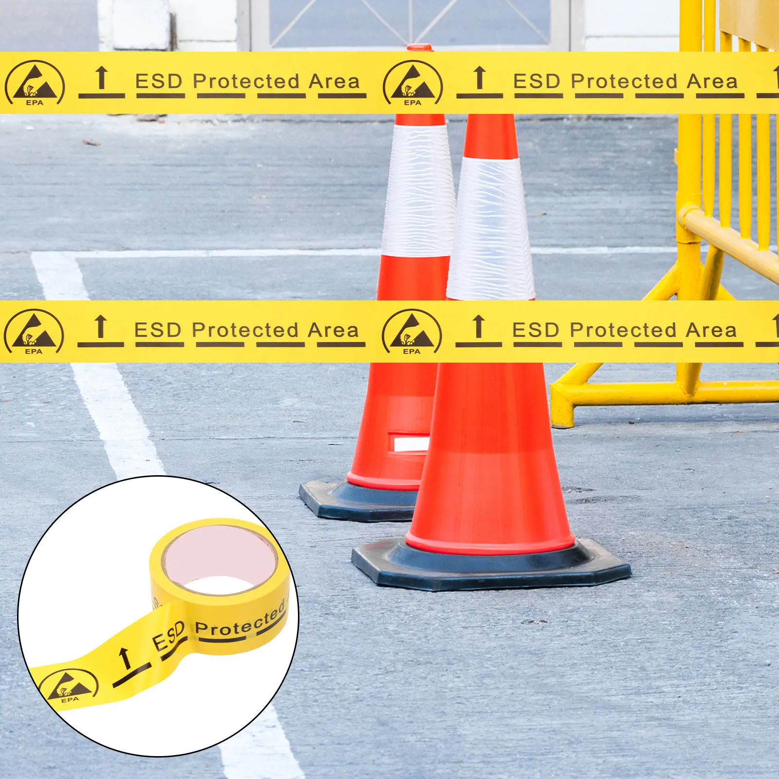 

Warning Static Tape Roll High Adhesion Self Adhesive Caution Sticker for Esd Protection Electronic Shipping Label