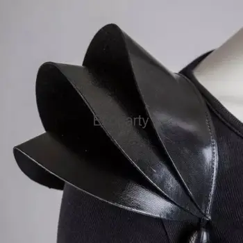 成人中古哥德式肩甲戰士騎士角色扮演服裝配件黑色PU皮革護甲披風LARP服裝 8 最佳銷售 盔甲騎士 - №7