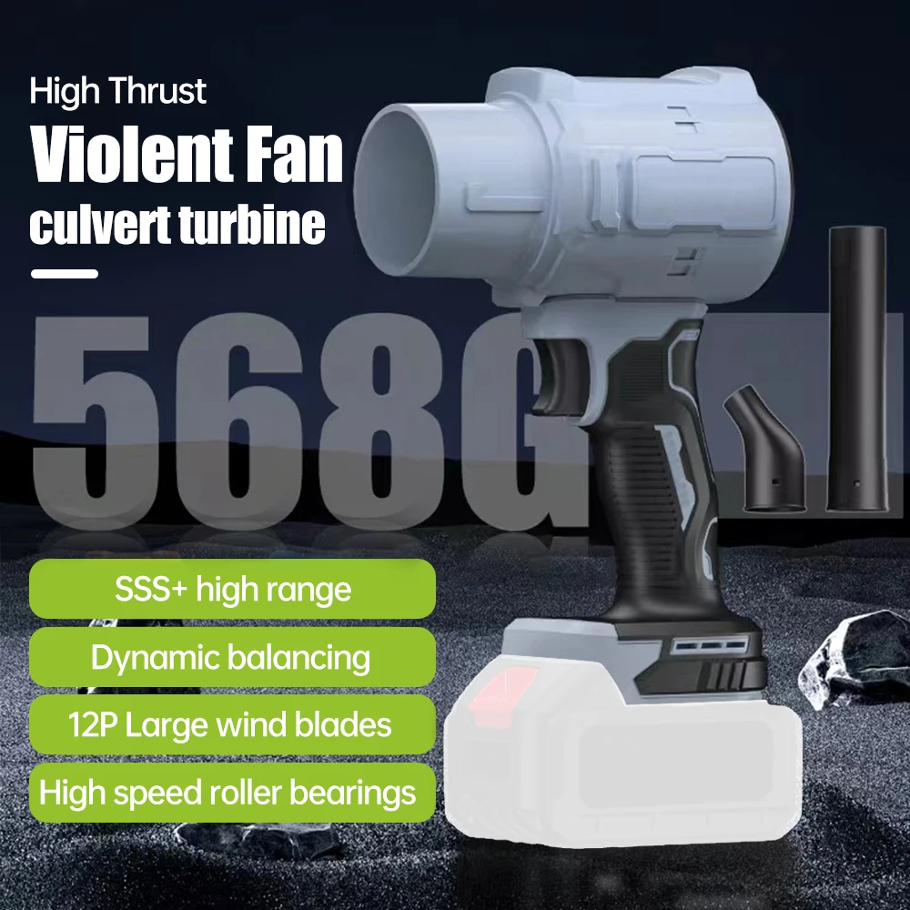 

1000W Turbo Fan Violent Fan 568g Thrust Stepless Speed High Power Turbofan Leaf Blower Handheld Mini Jet Fan for Makita Battery