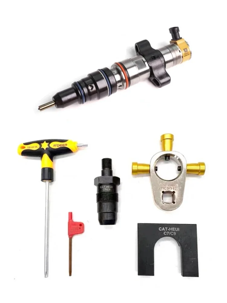 HEUI C7 C9 Common Rail Diesel Injector Disassemble Tool Fuel Nozzle Open Pressure Measure Repair Kits for CAT