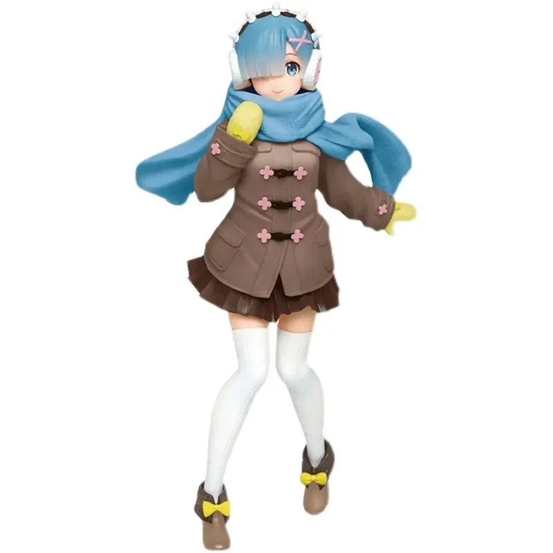 

Re:Zero 100% Original:Anime REM brown winter wear 23cm PVC Action Figure Anime Figure Model Toys Figure Collection Doll Gift
