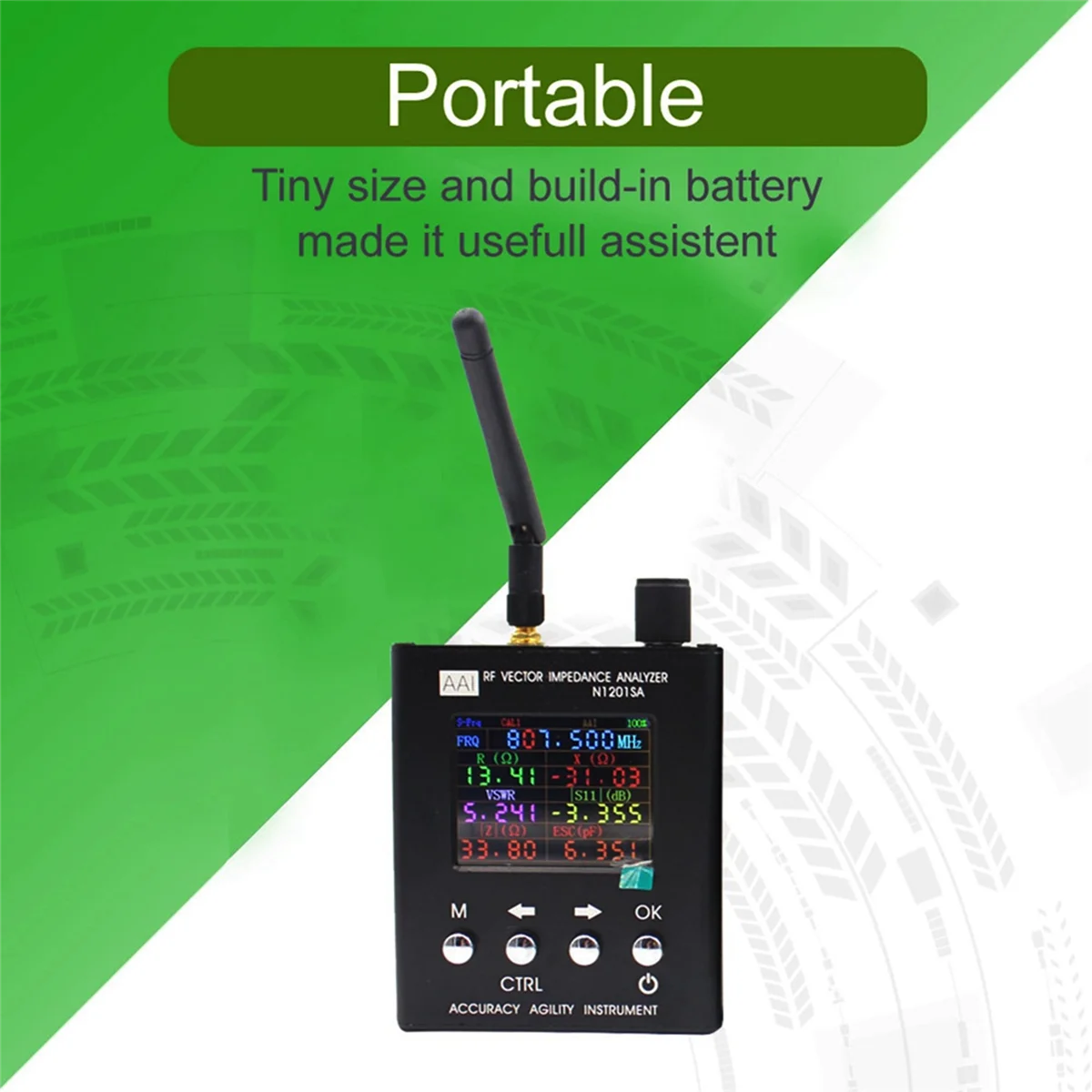 N1201SA 140MHz - 2.7GHz UV RF Vector Impedance ANT SWR Antenna Analyzer Meter Tester Resistance/Impedance/SWR