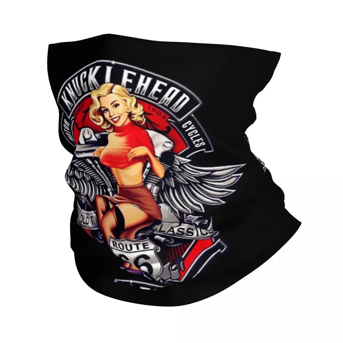 New Vintage Route 66 Mother Road Bandana Neck Gaiter for Hiking Cycling Men Women Wrap Scarf Biker America Highway Balaclava War