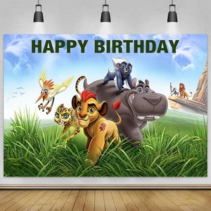 Disney Simba Der Hintergrund für Kinder für Kindergeburtstagsfeier, Safari -Dschungel, Babyparty -Requisiten für Kindergeburtstagsfeier 10 Hauptverkaufssafari -Kinderkleidung - №10