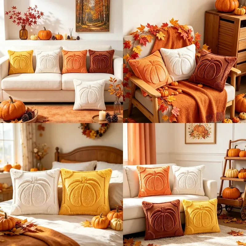 Cross-border Halloween pumpkin pillow cover living room sofa cushion home textile holiday party decoration manufacturer