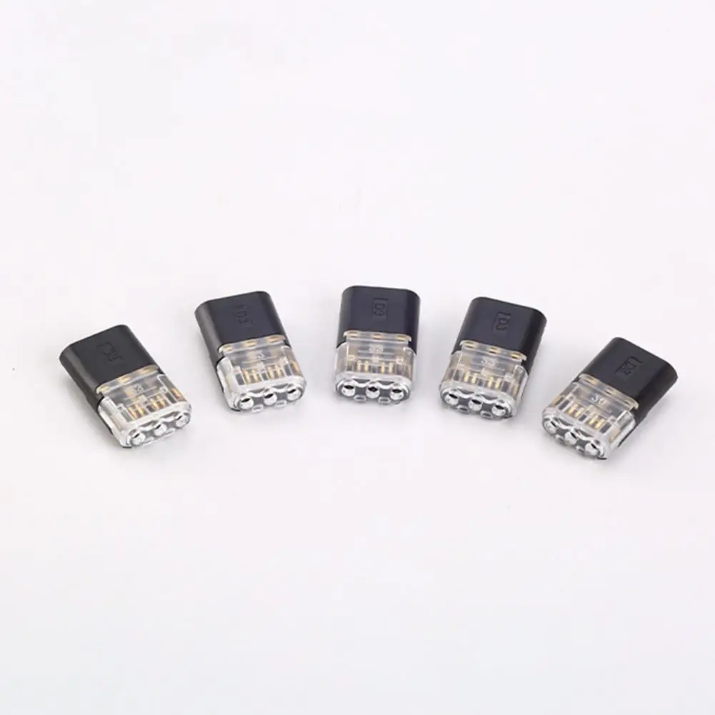 Diy Led Wiring Connector 24/40pcs 3-pin Solderless Wire Connectors with Locking Mechanism Quick Rgb Led Strip Connectors