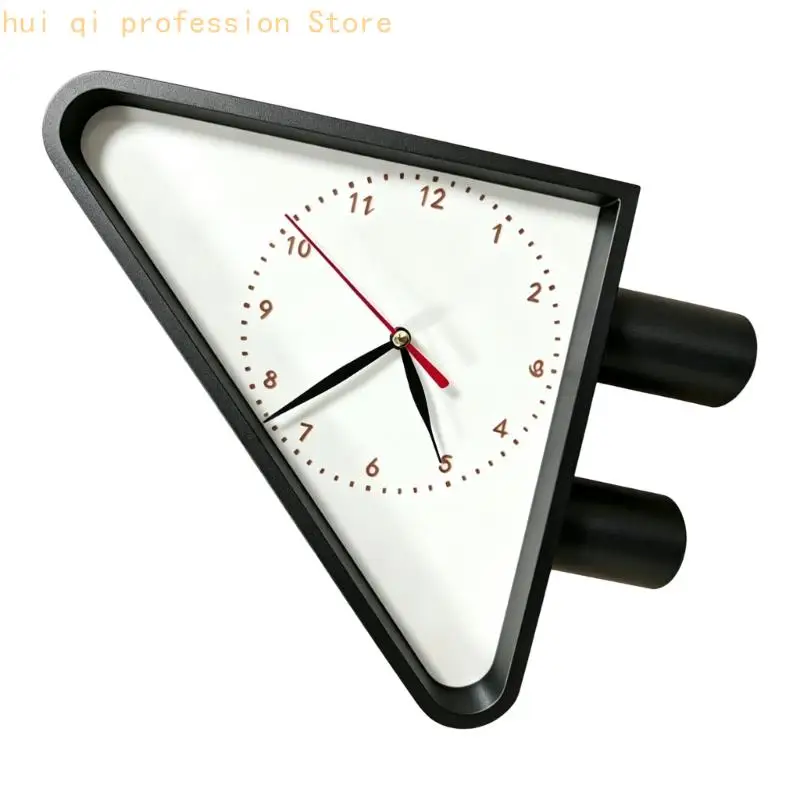 Dekorative seitlich montierte Wanduhr, doppelseitige Vintage-inspirierte Zeitanzeige für Durchgänge, Bars und Cafés H8WE – Detail 5