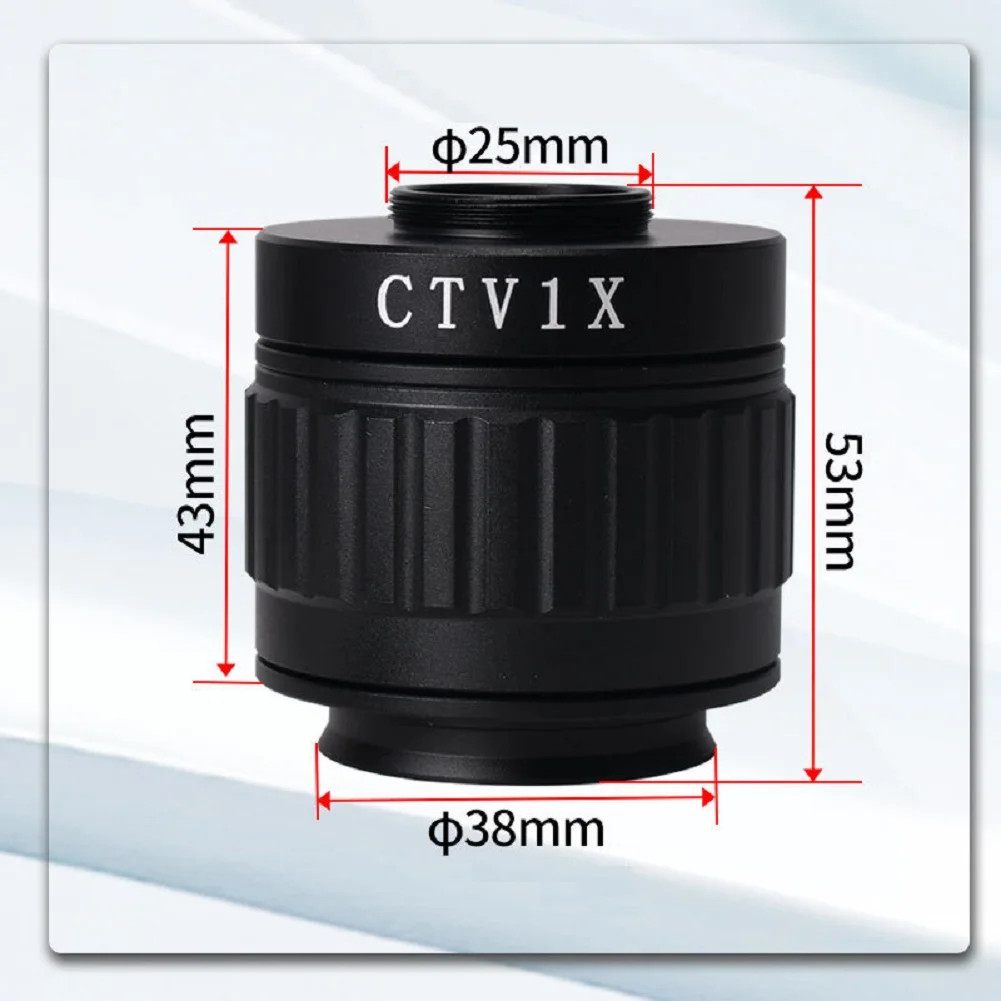 

38mm C Mount Adapter Lens for Microscope Compatible with For Stereo Series and T490 Microscopes for Camera Sensors up to 1 inch