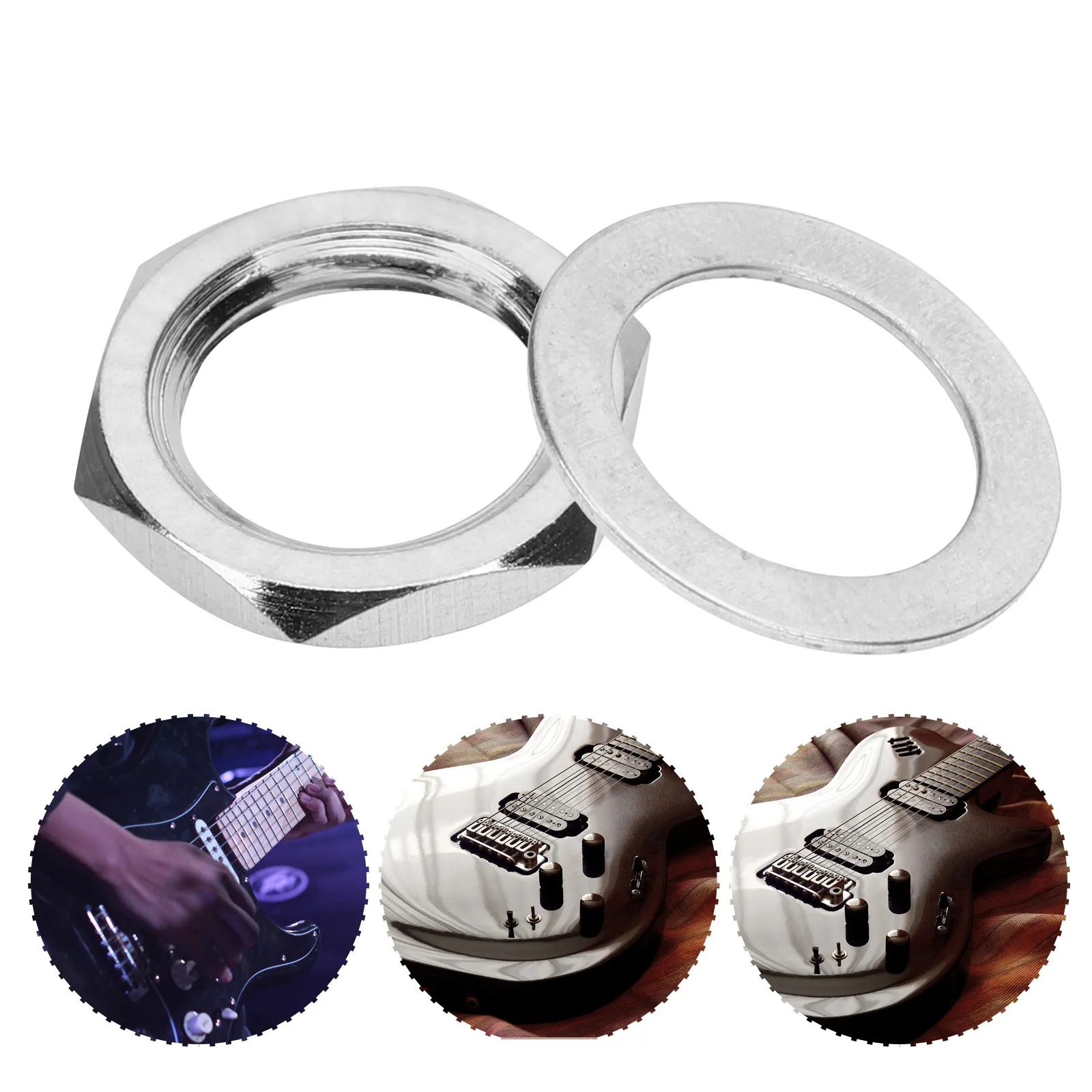 10 Sets Electric Components for Guitar Replacement Parts Nuts Electrical Pot Socket