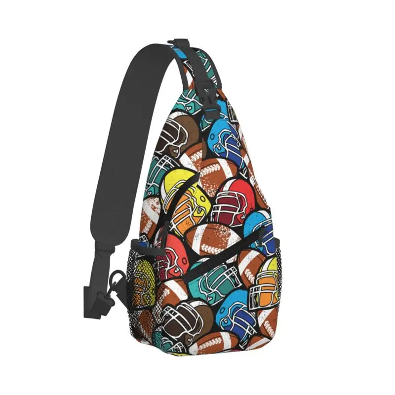 Mochila cruzada personalizada para hombre, y pecho bolso de hombro, ideal para fútbol americano, Rugby, viaje, senderismo, día