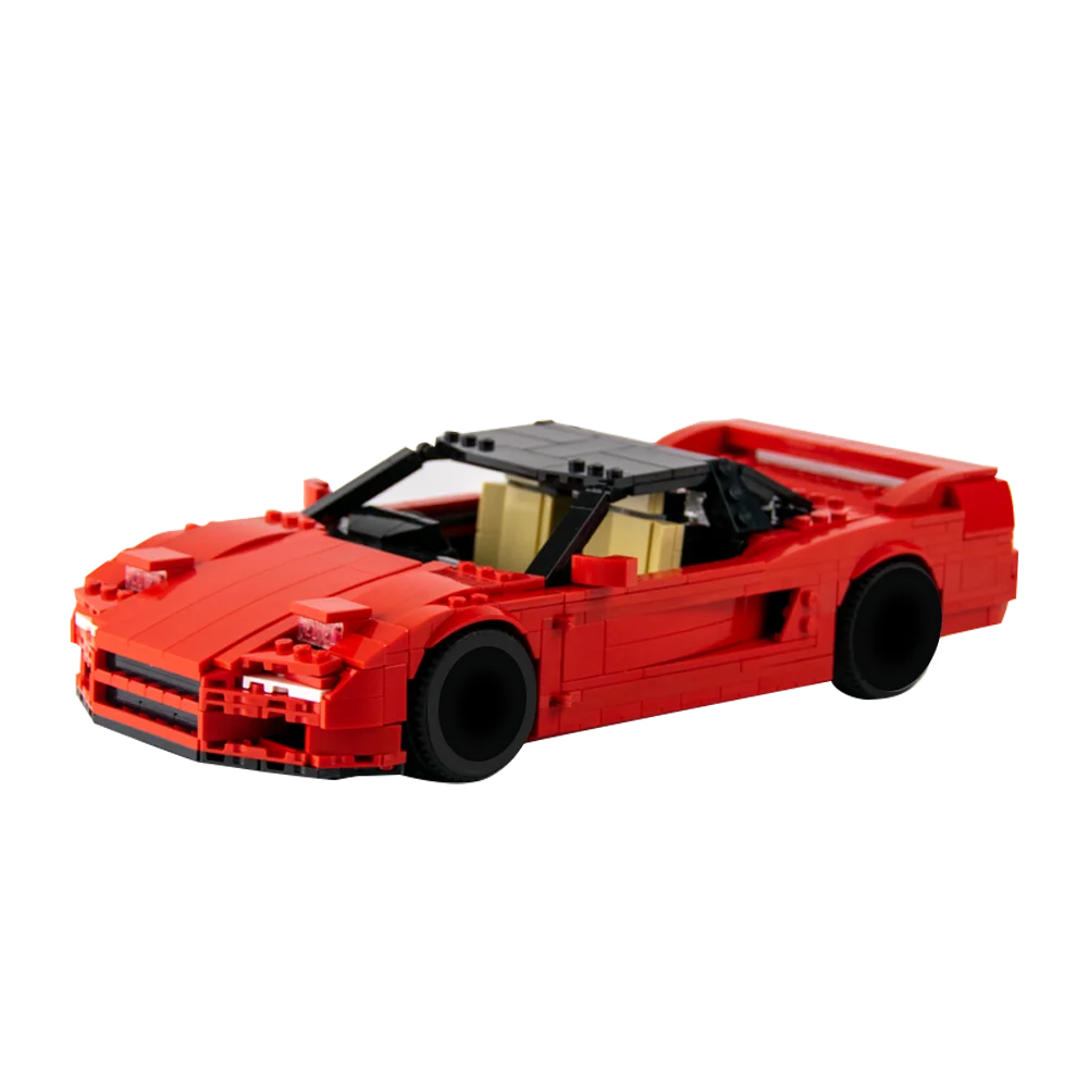 Classics Honda NSX 1990s Red Sports Car Building Blocks Supercar V3 Speed Model Bricks Children Adult Toys Sets Birthday Gift