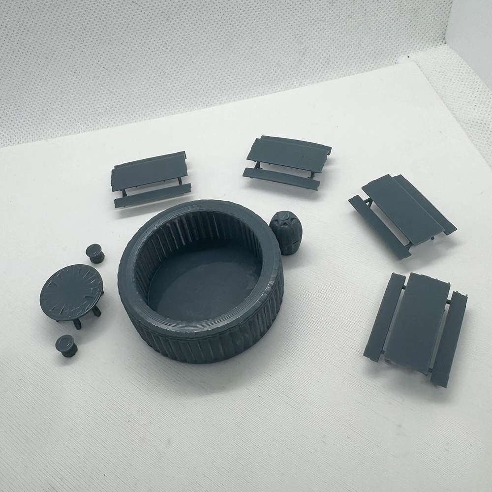 

Swimming Pool Picnic Table Outdoor Table And Chairs LYTS065 1/220 1/48 1/64 1/72 1/87 1/144 1/160 Z Scale Miniature Scene