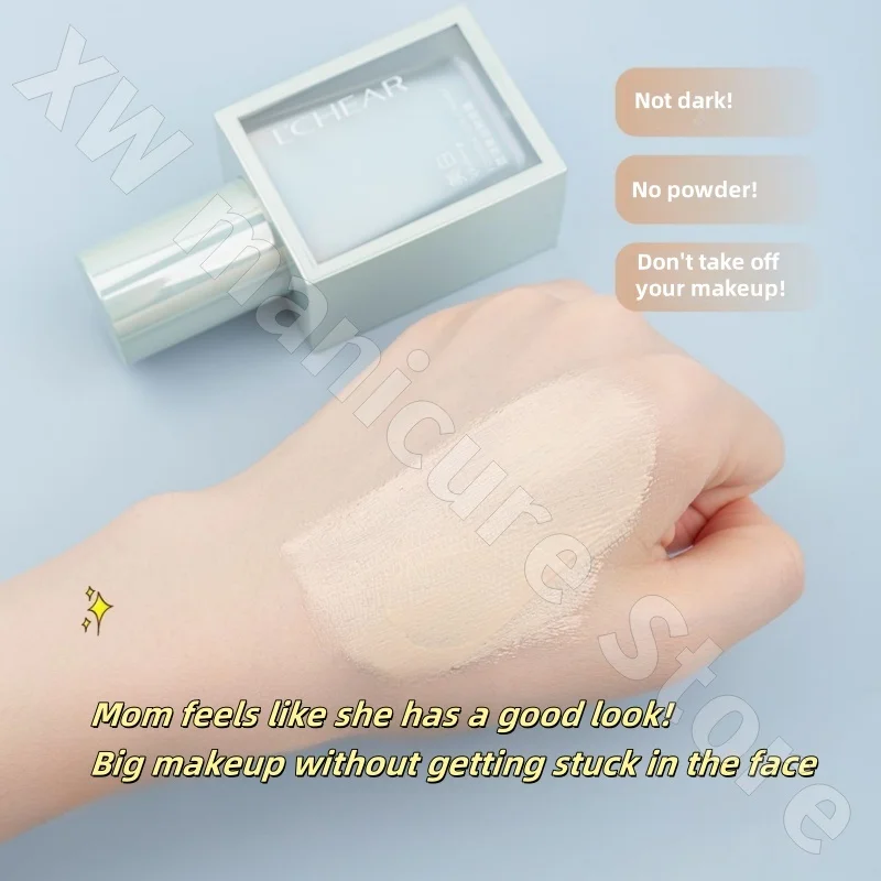 Base líquida iluminadora corretivo, pó controlado por óleo e de longa duração, sem remoção de maquiagem, à prova d'água e à prova de suor, 28g