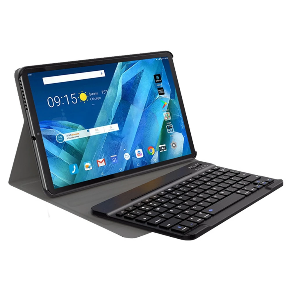 حافظة جلدية للوحة المفاتيح بلوتوث دعامة دعم أمامية غطاء حماية مناسب لجهاز Lenovo Tab M10