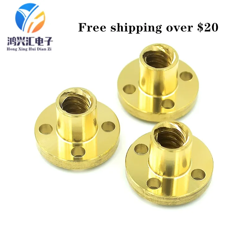 Bagian Printer 3D Mur Sekrup T8, Jarak Butir 2Mm, Timbal 8Mm