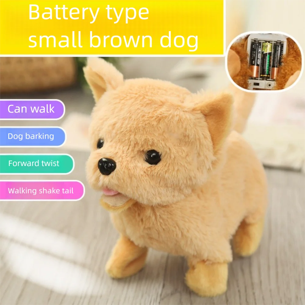 New Robot Puppy Walking Interactive Puppy Barking Tail Wagging Walking Dog Chilren