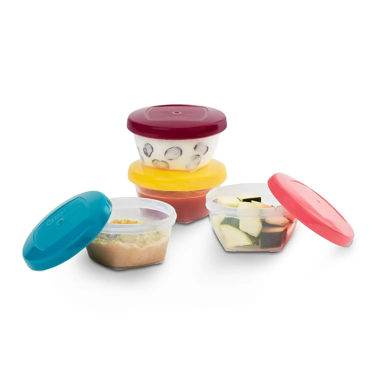

BPA Free Leak Proof Storage Bowls with Lids, 4 oz, 4-Pack for Baby Food Snacks