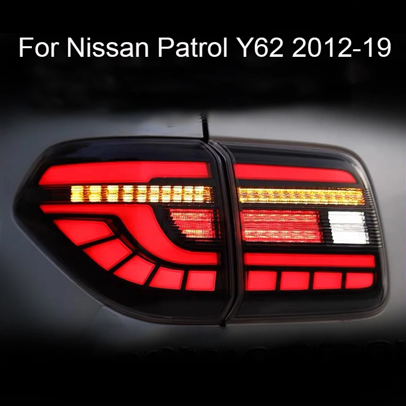 

Car light LED Tail Light Taillight For Nissan Patrol Y62 2012-19 Rear Running Light + Brake Lamp + Reverse + Dynamic Turn Signal