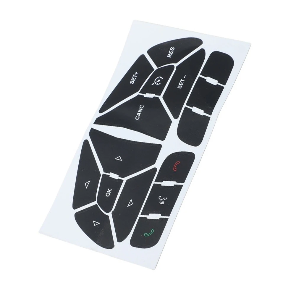 Black Overlay High Grade Vinyl Reduced Light Penetration For Jeep Compass Button Repair Decal Sticker Accessory