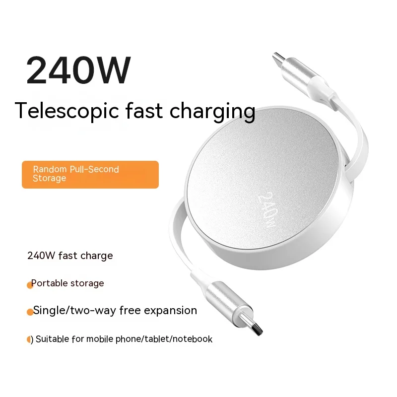 240W USB Type C To USB C Cable 100W PD 3.1 Fast Charging Charger Wire For iPhone 15 Pro max Macbook Pro Xiaomi Samsung