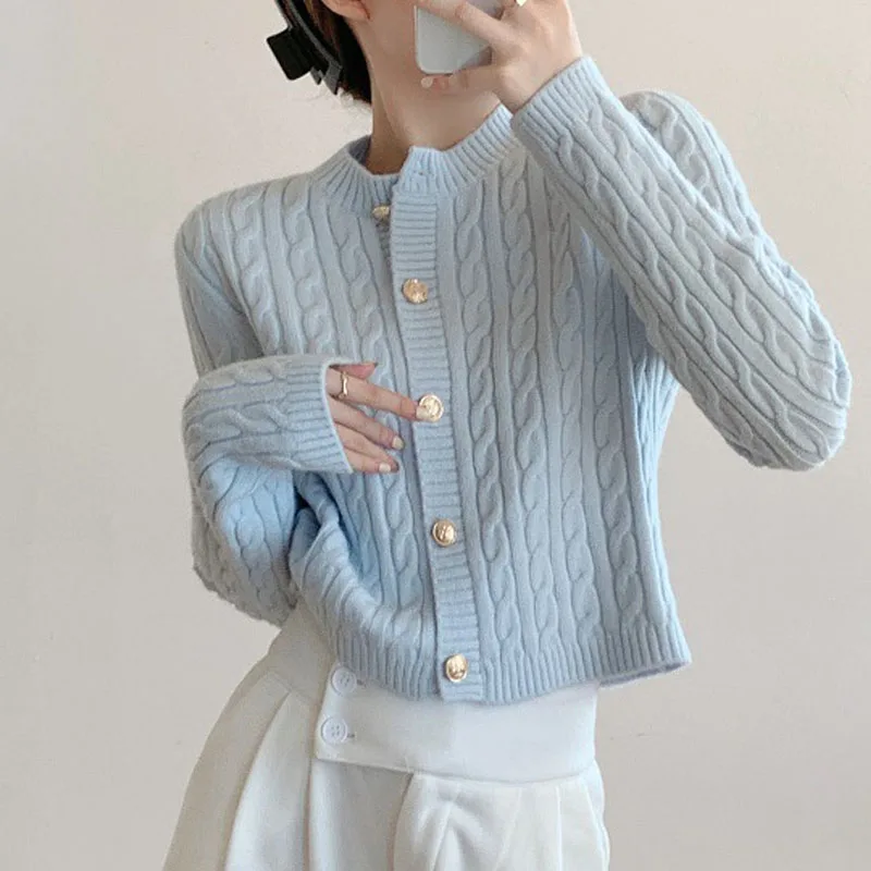 여성 니트 스웨터 카디건 블랙 니트 스웨터 카디건 여성 상의 신상 긴팔 O넥 스웨터 Q2575